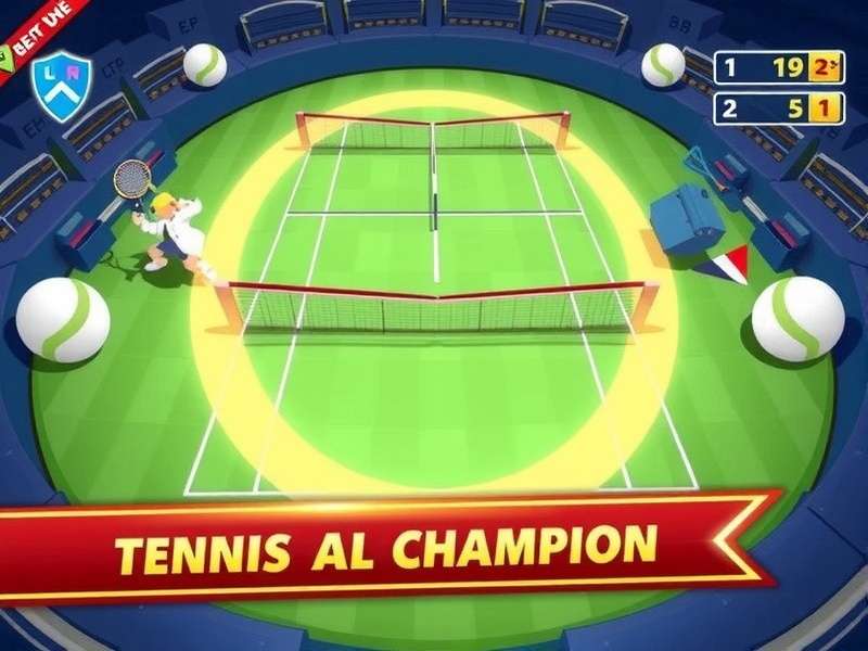Intense tennis action in Tennis Clash Supreme Champion Tennis Clash Supreme Champion Game Screenshot
